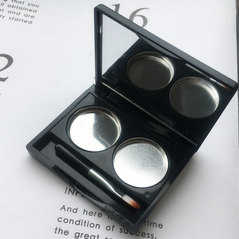 两格两孔双色盒腮红生姜五花肉高光遮瑕粉饼压盘小样分装试色空盒