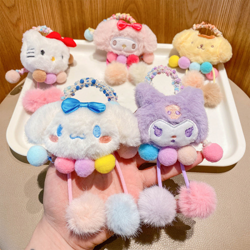 Cute Cartoon Sanrio Children's Hair Ball Hair Tie Highly Elastic and Durable Hair Tie Girls' Ball Hair Tie Hair Accessories