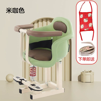 Electric car child seat Front-Mounted Baby Seat Motorcycle - green-all-inclusive-handle