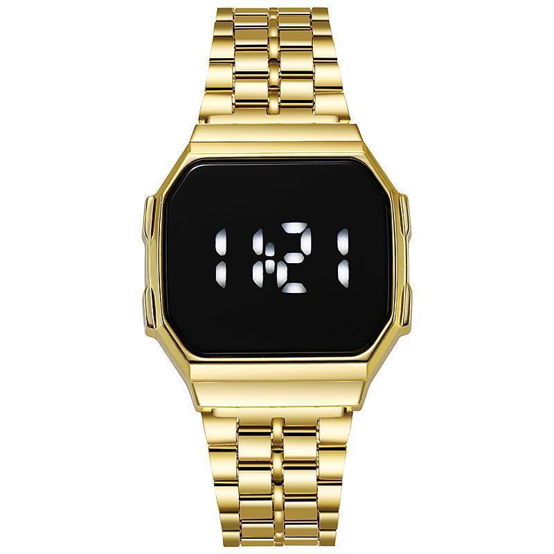 Wholesale of F91 square steel strip LED electronic watches by manufacturers for adult students, simple, fashionable, and multifunctional one piece shipping