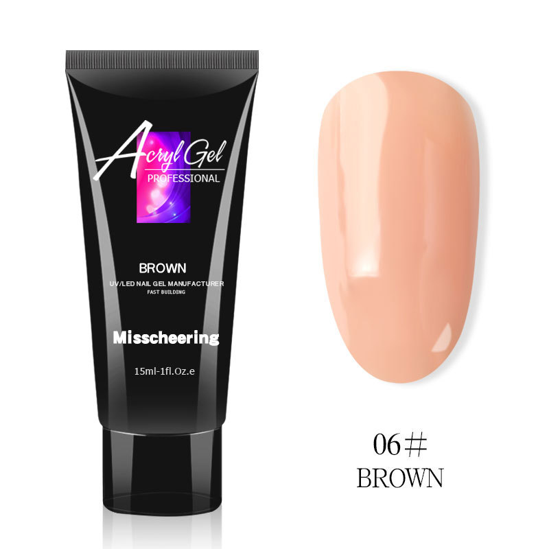 Gel de extensión de uñas transfronterizo 15ml, gel de fototerapia cristalino de extensión rápida de uñas, venta al por mayor de fábrica de gel de fototerapia