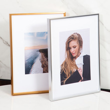 铝合金相框a3简约画框摆台A4装裱挂墙8K开4k拼图海报金属窄边外框