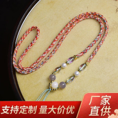 唐卡吊坠项链挂绳毛衣链翡翠玛瑙玉石吊坠绳可调节黄金首饰配绳