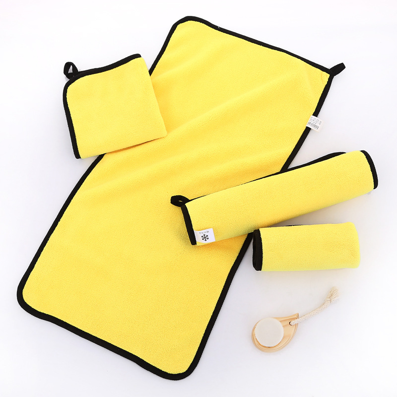 高密複合擦車巾抹布保潔洗車加厚雙面掛鈎大號LOGO汽車