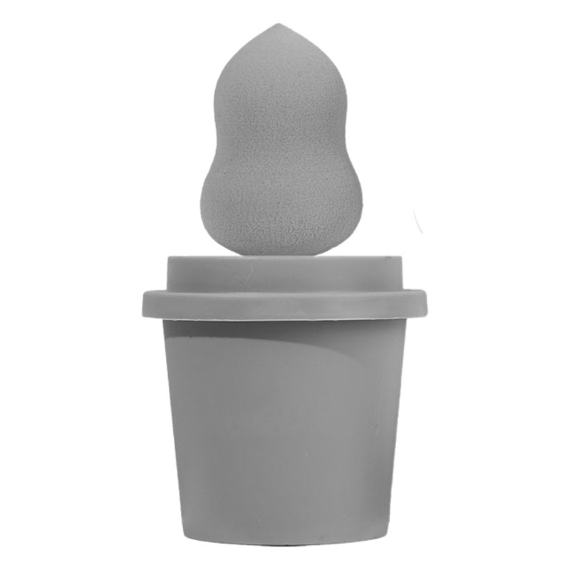 Taza de café belleza huevo corte oblicuo calabaza puff esponja lavado de cara maquillaje huevo super suave mojado y seco de doble uso maquillaje huevo al por mayor
