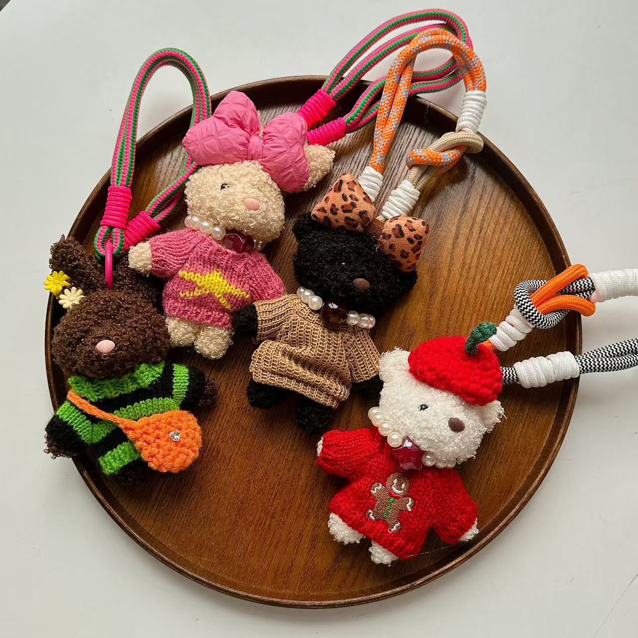 30g Weight Bag Charms Bag Accessories Type 1 Piece Quantity Holiday, Daily Occasion Plush Material Animal, Cartoon Pattern Cute Style 1 Piece Plush Animal Cartoon Bag Charms 无