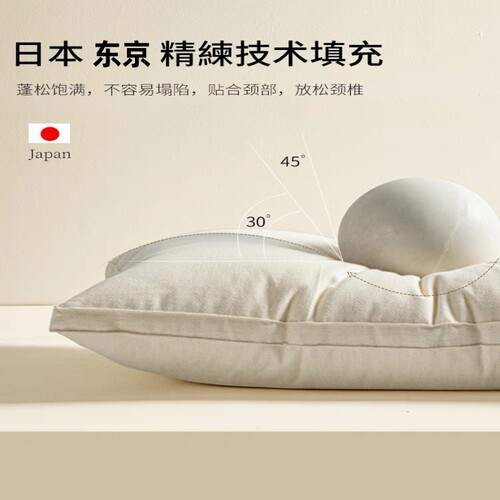 Exported to Japan, Nisori Nishikawa cotton and linen cervical vertebra pillow, super soft linen single pillow, neck pillow pillow core