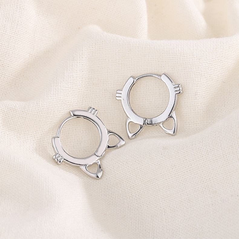 Daily Occasion Cat Copper Cute Fashion Sweet Earrings Ear Studs