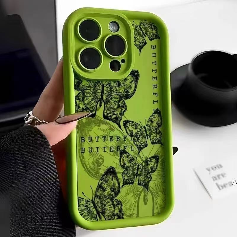 Mariposa retro para iPhone 16pro funda para teléfono móvil Apple 15 anti-caída 14 Japón y Corea del Sur 13promax nuevo 12x