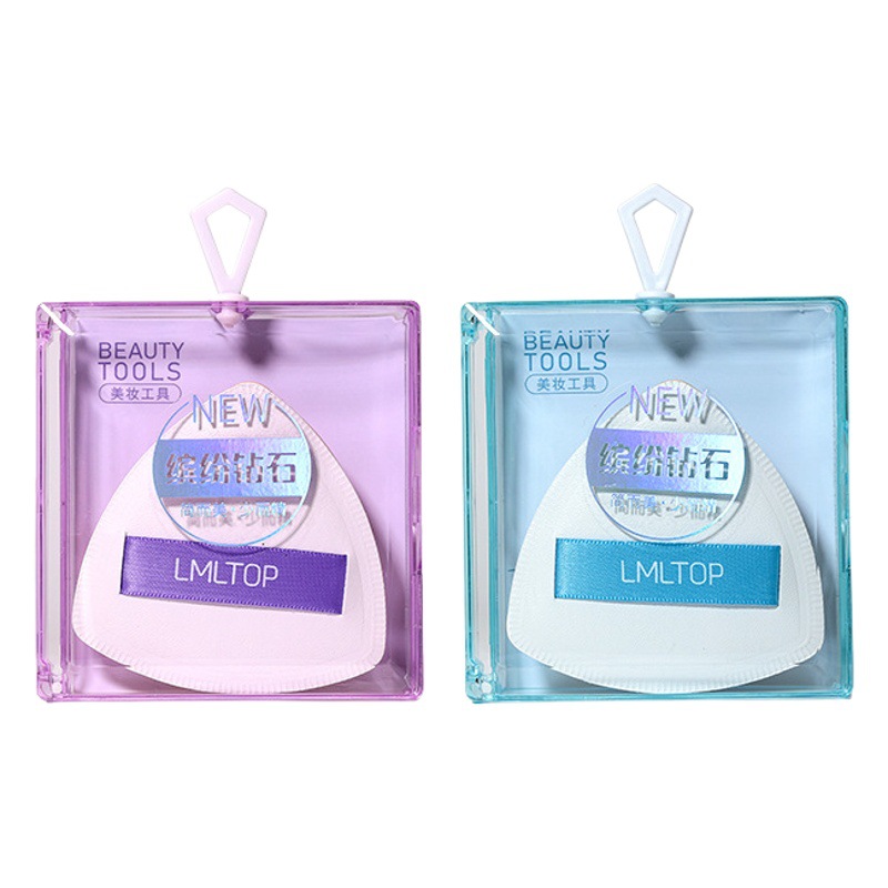LMLTOP triángulo de algodón de azúcar puff mojado y seco Fundación cojín de aire líquido skin-friendly maquillaje puff SY235