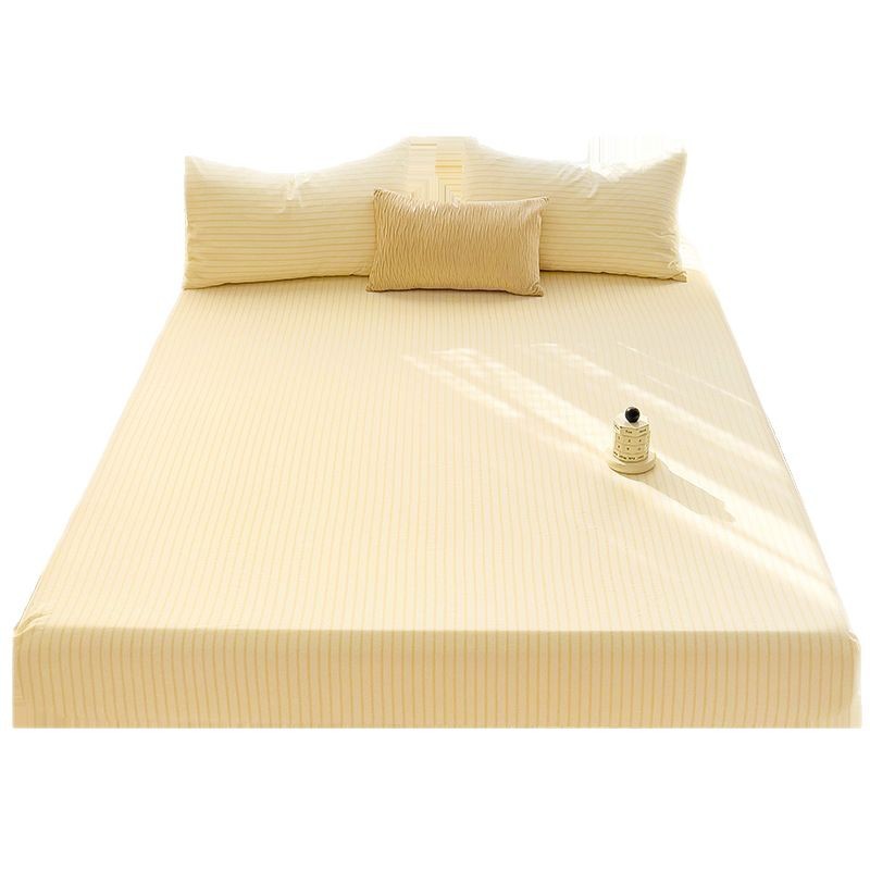 Cubierta de cama de algodón lavado grueso Cubierta protectora de colchón de color sólido Cubierta de cama Cubierta antipolvo Cubierta de cama con todo incluido