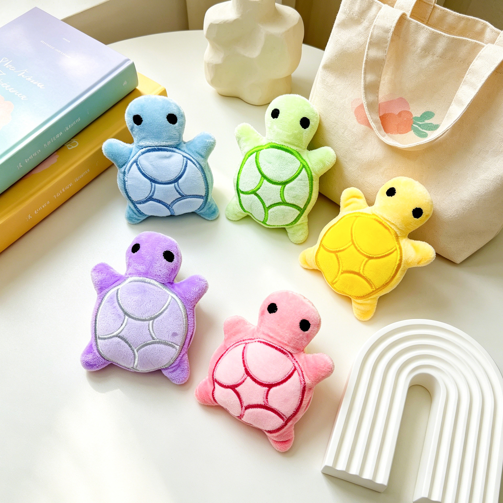 Cotton Cartoon Plush Little Turtle Cute Doll Doll Brooch Backpack...