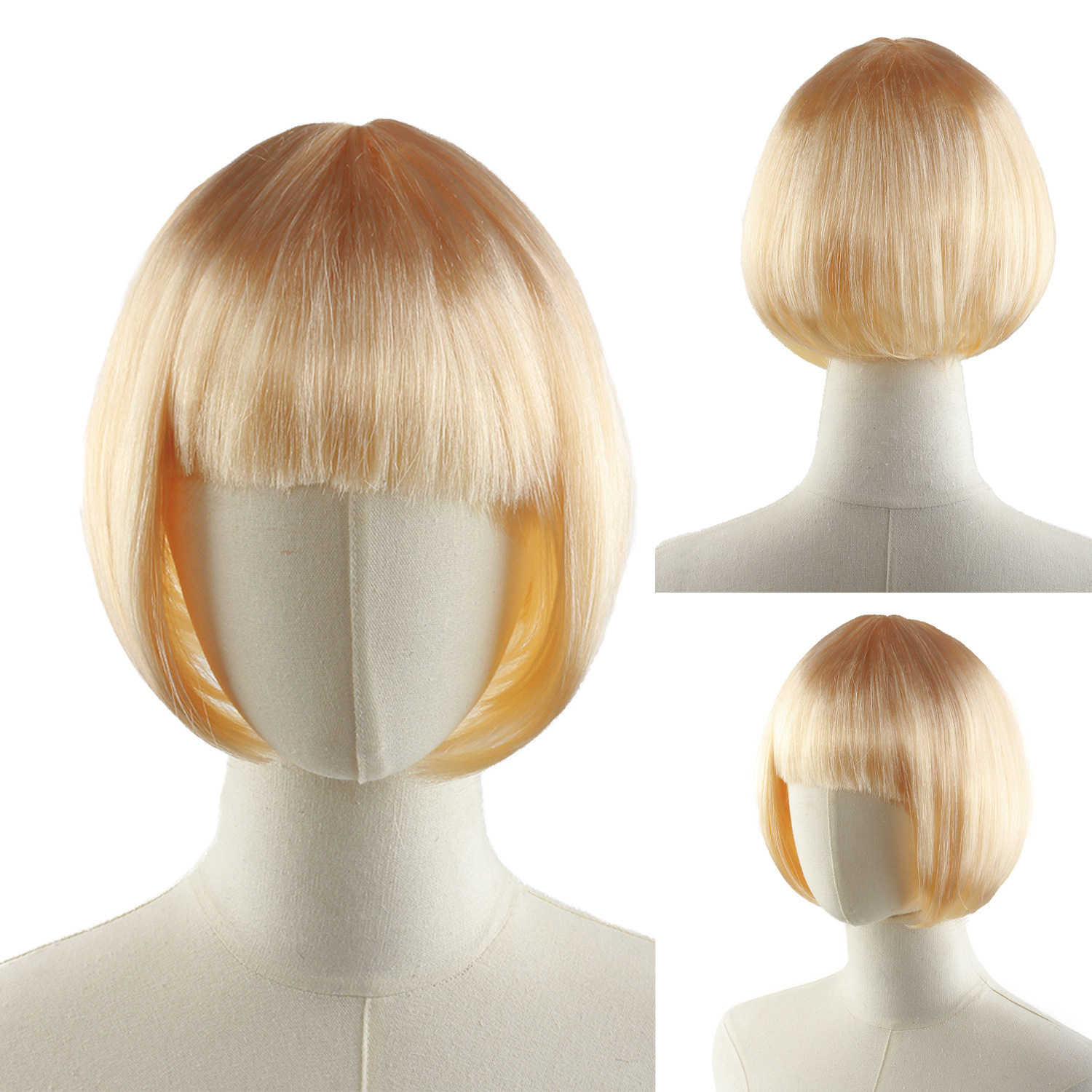 Cabello corto y recto de la mujer, cabello estudiantil, facial recortado, chica famosa en línea, bobobo, bobobo, cabeza p, seda dulce y encantadora