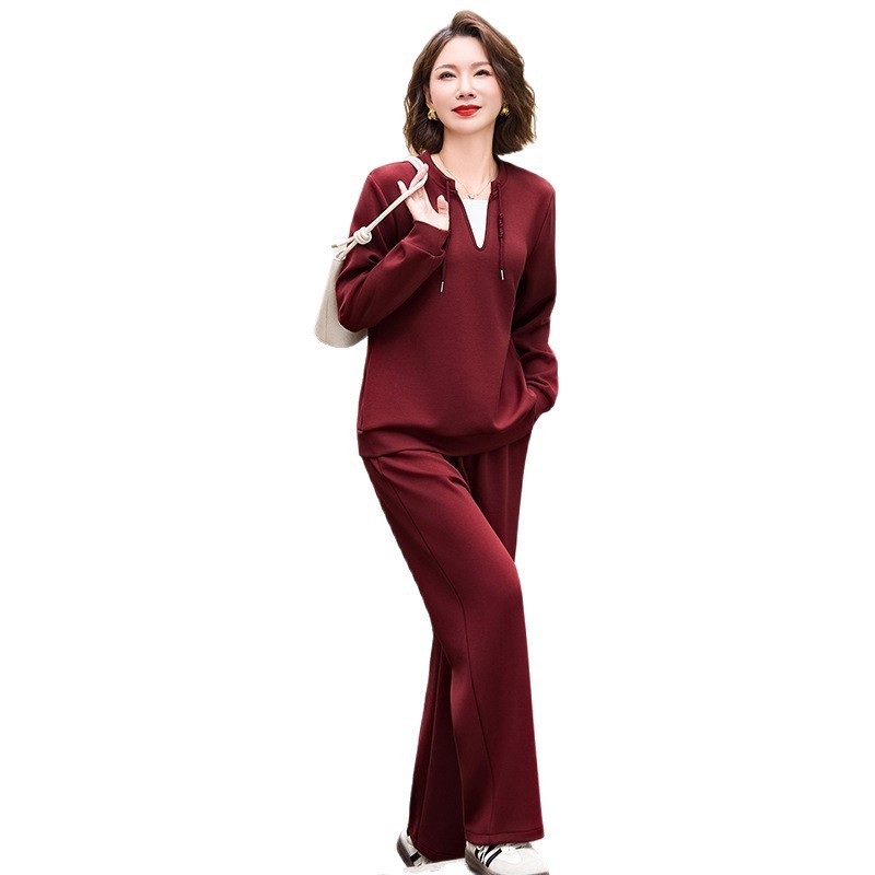 气质简约妈妈装秋装套装女时尚中老年人洋气两件套40岁50岁中年女|undefined