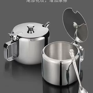 不锈钢调味罐连盖糖盅 餐厅辣椒油罐多用罐商用
