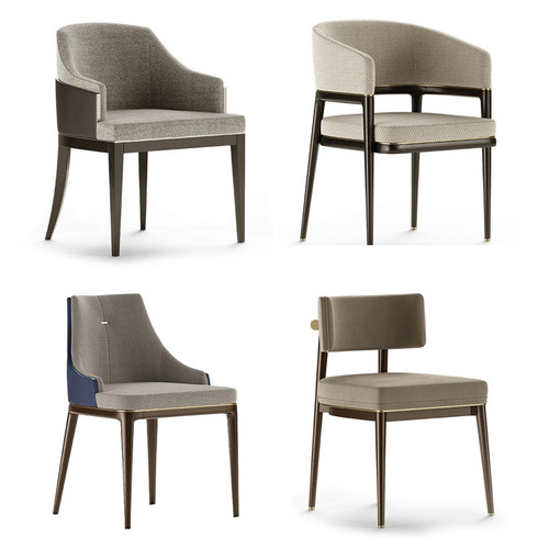 Modern light luxury dining chair Italian simple high-end club restaurant hotel chair new Chinese style model room furniture