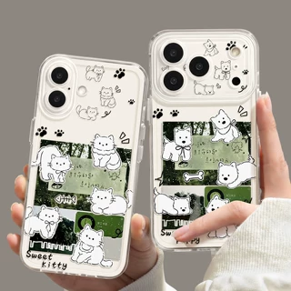 卡通小猫小狗苹果17手机保护壳新款iphone17promax可爱猫咪17pro
