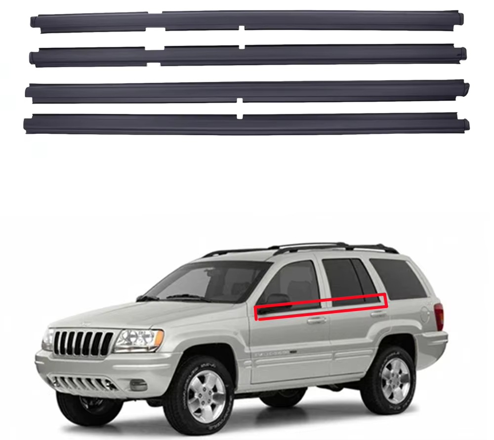 Suitable for Jeep Grand Cherokee 1999-2004 Car Door and Window Weatherstripping Outer Pressure Water Sealing Trim
