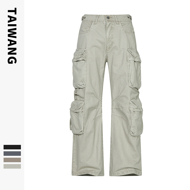 Men's Clothing Thai King Men's Wear 2024 casual pants men's autumn and winter ready to wear loose multi pocket trousers mopping pants men_voghion.com