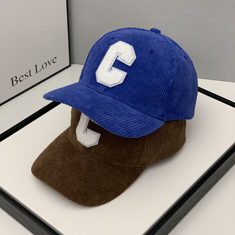 Mode Cord Baseball Kappe Damen Buchstabe C Snapback Hut Frauen Einkaufen Dress Up Einstellbare Casual Caps Hip Hop Hüte – Detail 4