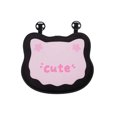 Car Cushion Cute Bow: Seat cushion, seat cover - plush-bow-cat-cushion-front-row