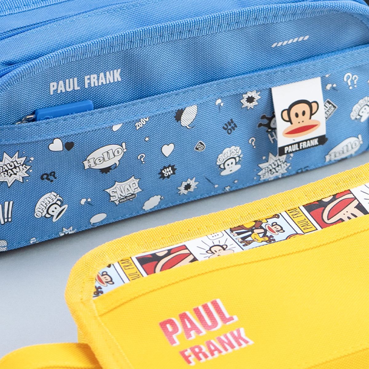 Bigmouth Monkey PC004 gran capacidad multicapa multifuncional bolsas de bolígrafo para estudiantes de primaria bolsas de papel