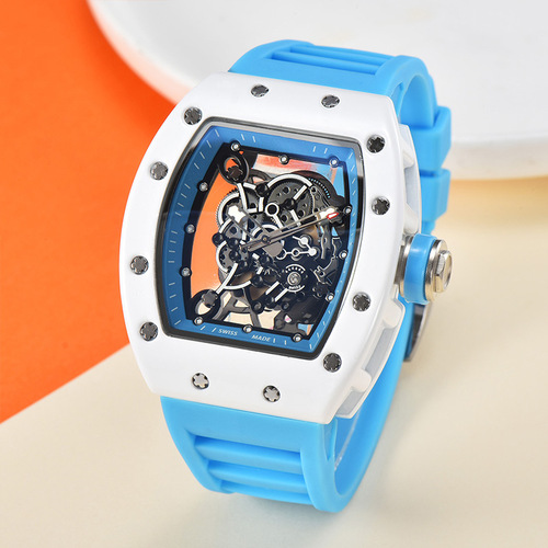Manufacturer supplies new hollow personalized tiger head watch ceramic oil mechanical movement unisex watch