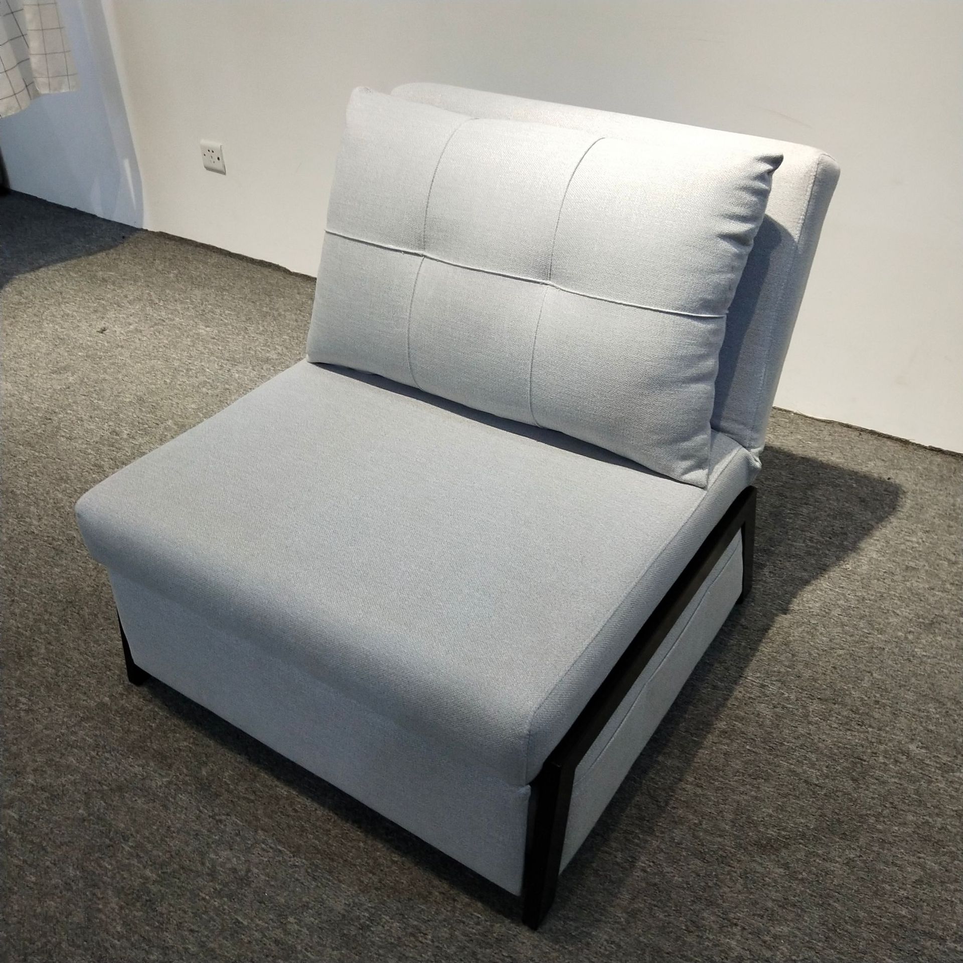 Sofá de tela moderna simple y tecnológica para una sola persona plegable alquiler pequeño tipo de casa sala de estar balcón peinado multifuncional image 7