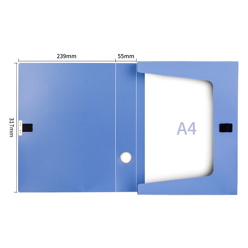 Deli File Box A4 Cadre Personnel File Box Plastic Large Capacity Thickeneded Storage Information Box Office Wholesale