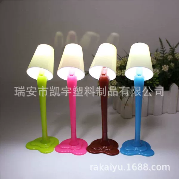 Creative Table Lamp Ballpoint Pen Cute Night Light Shape Dual-use Ballpoint Pen