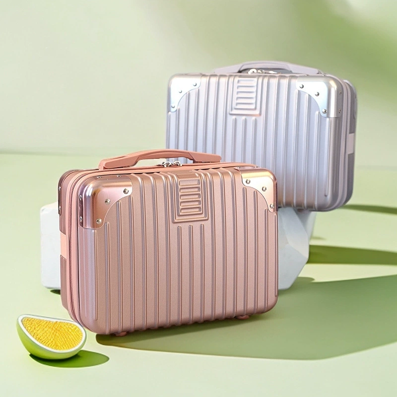 Mini Handheld Suitcase Makeup Box, 14″ & 16″, Lightweight Password Lock, Multi-Color