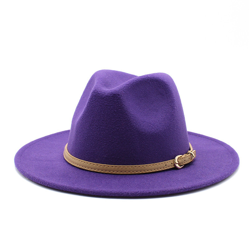 Otoño y invierno británico para hombres y mujeres nuevo sombrero de lana de jazz sombrero de bisel sombrero clásico sombrero de moda sombrero de felt al por mayor