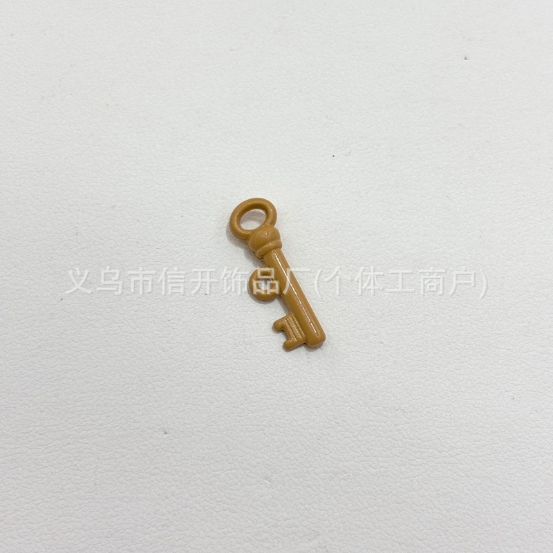 吊孔烤漆彩色小钥匙串珠配件 diy手工饰品手机链钥匙链包挂件材料|undefined