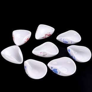 Ceramic Tea Lotus Tea Tea Appreciation Blue and White Porcelain Tea Shovel Tea Appreciation Tea Spoon Kung Fu White Porcelain Tea Set Tea Ceremony Accessories