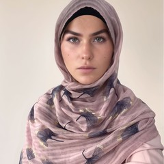 マレーシアの新型ストライプの箔押しプリントの包頭のガーゼの女性のレジャー旅行の頭巾の卸売り