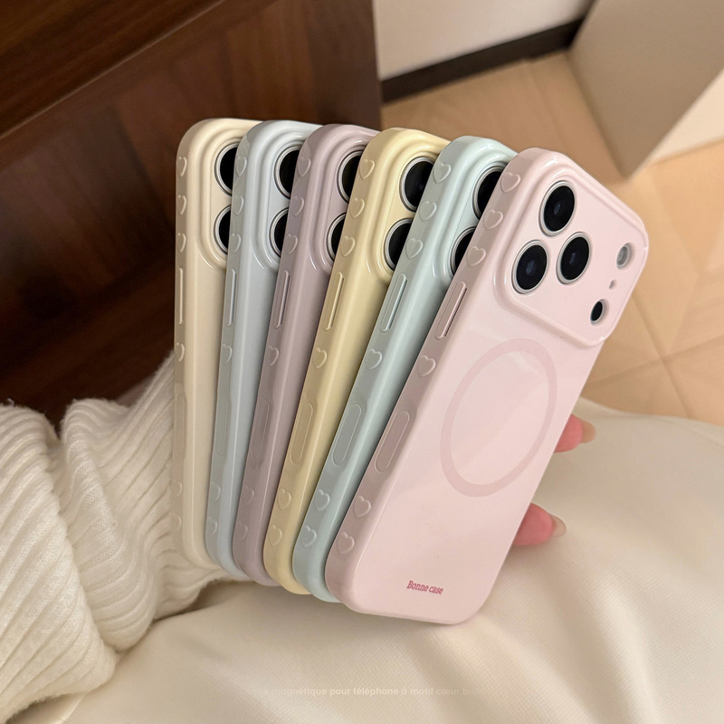 Solid Color Magnetic Suction Case for Apple 18 Pro Max, iPhone 16, Anti-Drop, Suitable for 17, Simple Ins-Style, Personalized