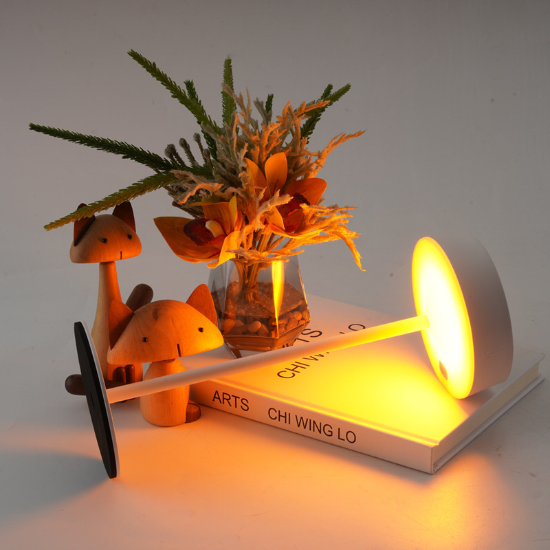 Cross-Border Portable Table Lamp for Entryway, Room, Cabinet, Dual-Charging Table Lamp, Portable Camping Tent Ambiance Light, No-Wiring Table Lamp