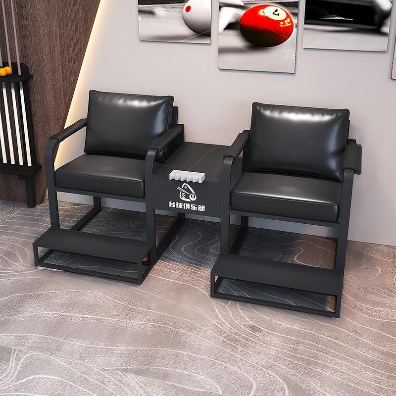 Conjunto de sofá y mesa para sala de billar, sillas de visualización integradas, sillas de descanso sencillas para sala de billar, sofá para ver partidos, sillas de visualización para sala de billar.