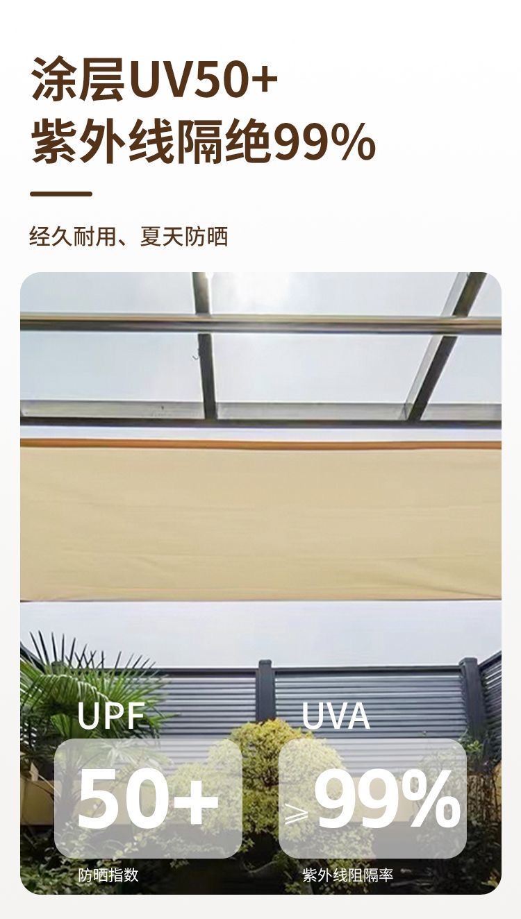 Black Vinyl Canopy Thickened Sunshade Cloth Garden Sun Protection Rainproof Sunshade Sail Outdoor Patio Balcony Outdoor Camping Canopy
