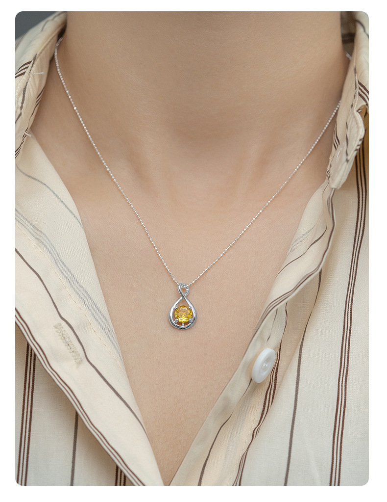 Polished Finish 1 Piece 10.1*17.2mm 925 Sterling Silver Zircon Geometric Polished Pendant
