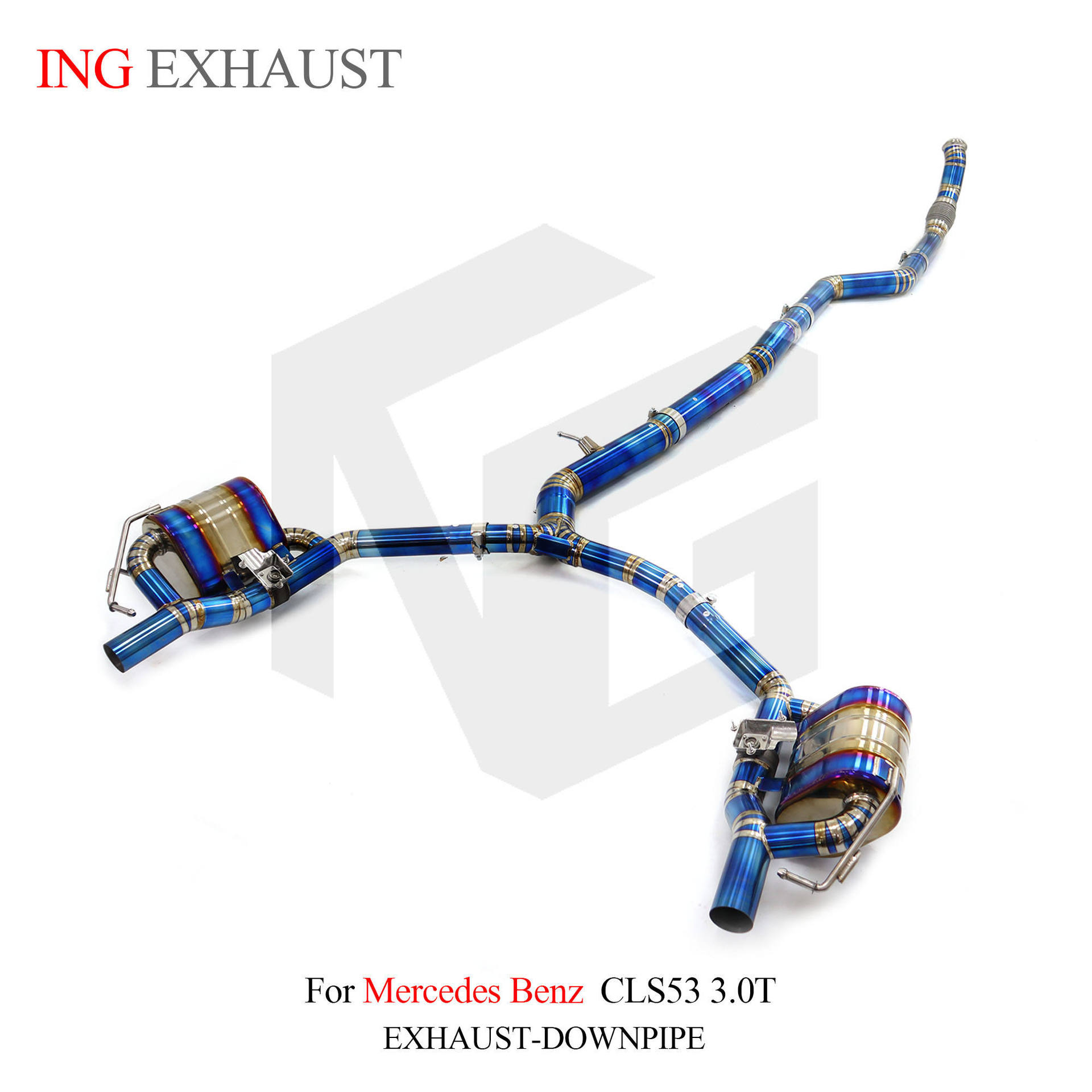 Suitable for Mercedes-Benz CLS53 3.0T 2018, auto-tuning pipe parts, high-performance titanium alloy exhaust system