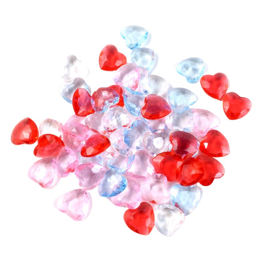 Cristales de Estrás en Forma de Corazón Coloridos Populares en Amazon para Decoración de Bodas, Materiales de Acrílico para Manualidades image 1