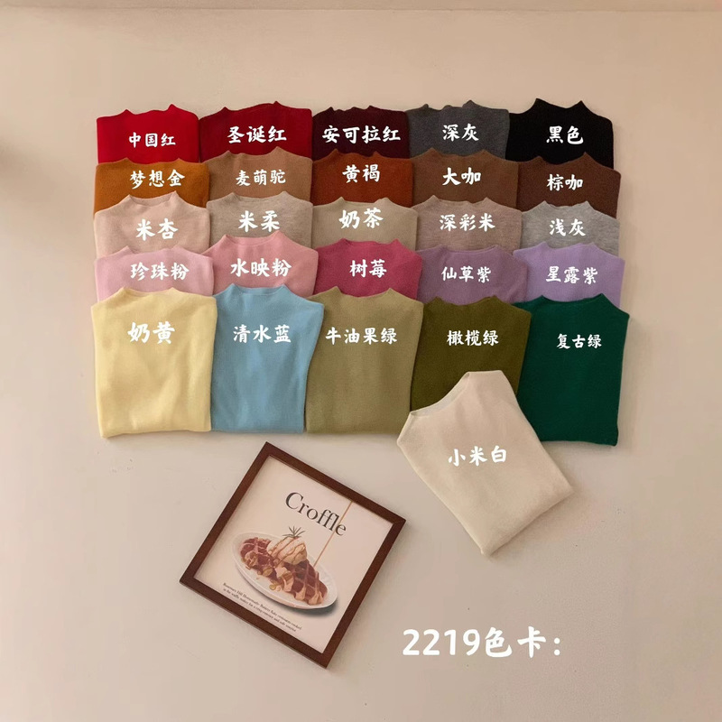 100 Merino Fine Wool Sweater Semi-turtleneck Base Knit Top High-end Series Women's Wholesale