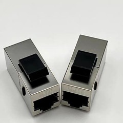 ネットワークモジュールドッキングヘッダネットワークパススルーCAT6A/CAT7シールド付きギガビットクリスタルヘッダパネルモジュール拡張