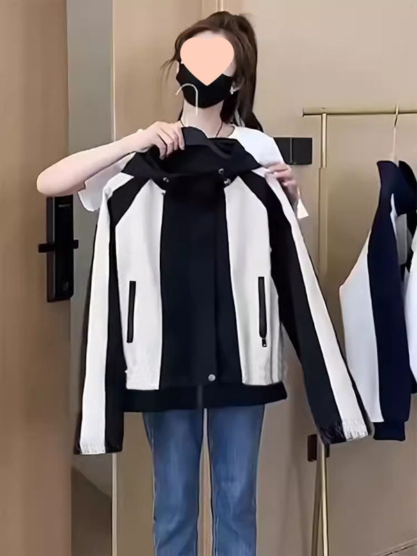 连帽冲锋衣短外套女款春秋季2025新款小个子洋气好看休闲夹克上衣|undefined