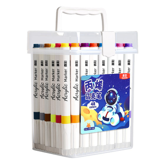 True Color Marker Pen Non-toxic Watercolor Pen for Kindergarten Art Painting Non-transparent Stackable Acrylic Brush
