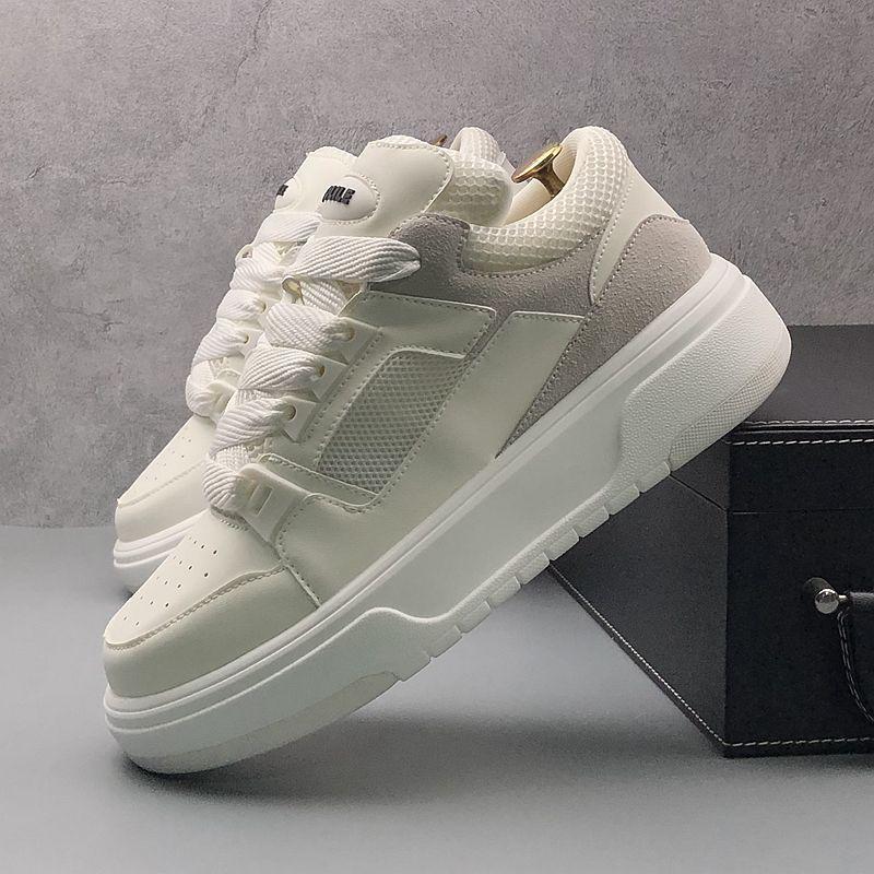 Little White 2024 Summer New Breathable Mesh Thick Sole Elevated Sports and Casual Board with Internet Red Same Style_voghion.com