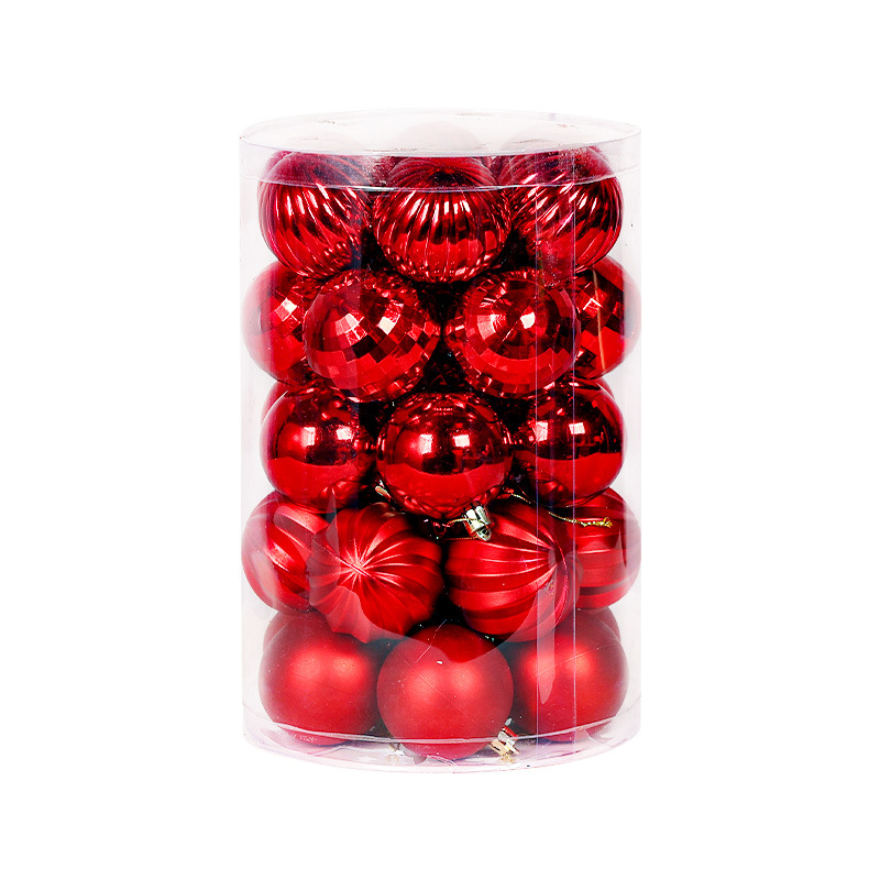Ventas transfronterizas calientes de 6cm barril galvanizado pintado bola de Navidad bola de plástico set de Navidad árbol de Navidad decoración colgante image 5