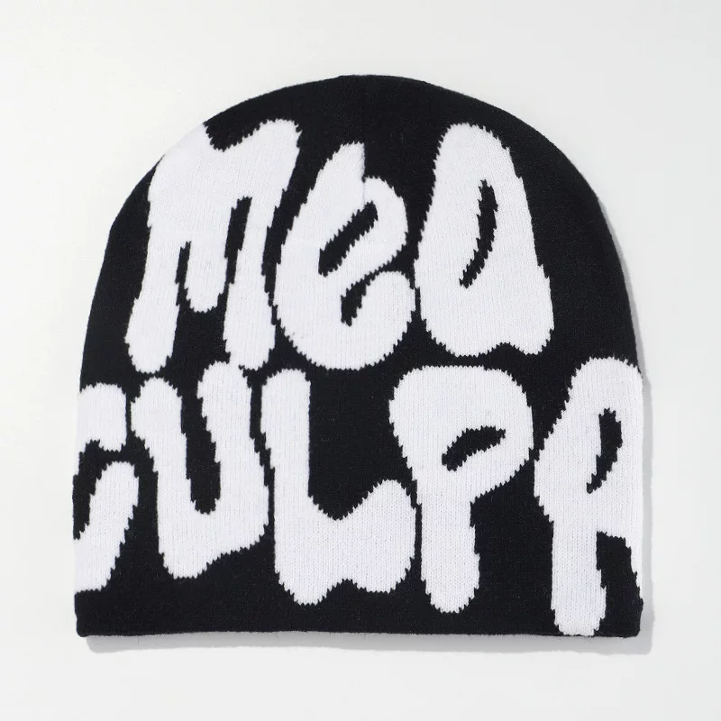 knitted winter beanie, woolen hip-hop style, unisex warm hat, multiple color patterns