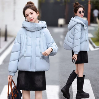2026新款冬短款棉服女宽松小个子连帽羽绒棉衣加厚保暖面包服棉袄